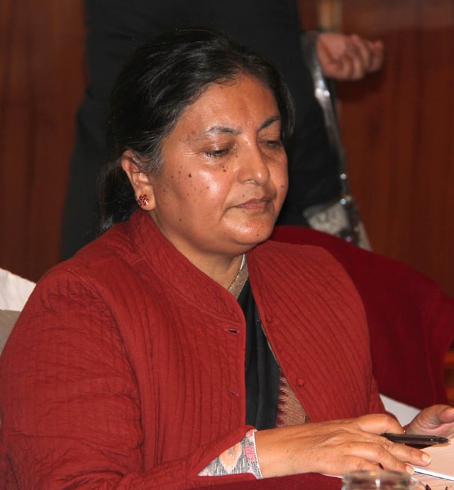 Bidhya Devi Bhandari, President of Nepal since 29 October 2015