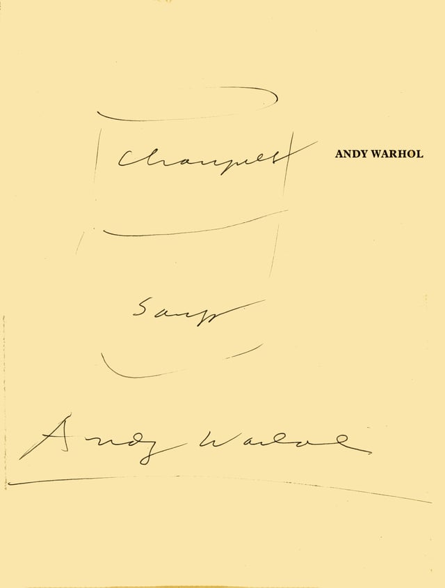 Warhol drawing and signature