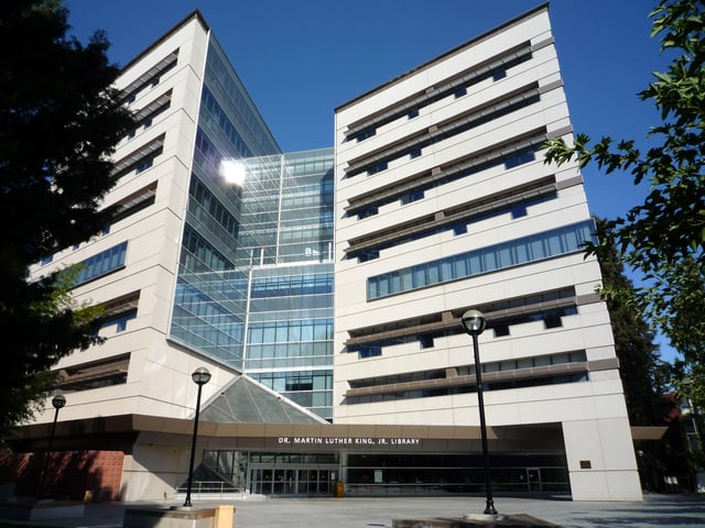 Dr. Martin Luther King Jr. Library is the single largest library building in the Western United States.