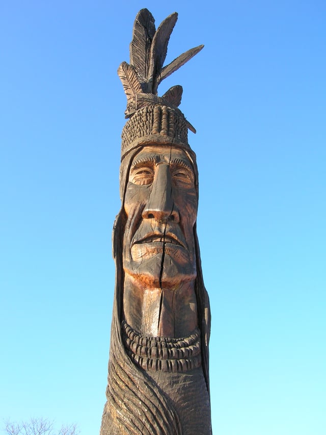 Monument of Chief Grey Lock in Battery Park (Burlington, Vermont)