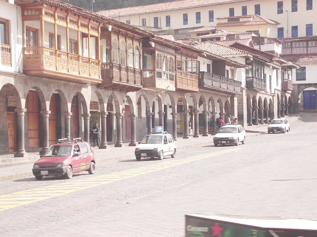 A view of the Colonial Balconies of Cusco