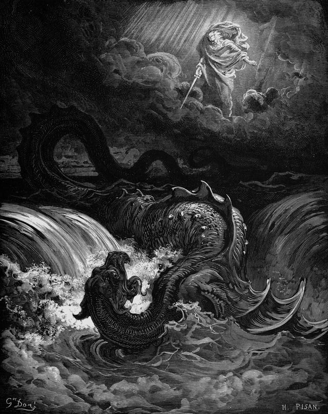 "Destruction of Leviathan" engraving by Gustave Doré, 1865
