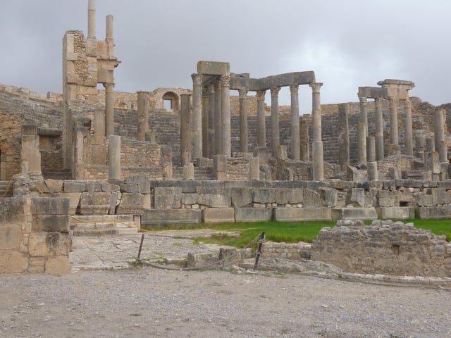 Ruins of Dougga's World Heritage Site.