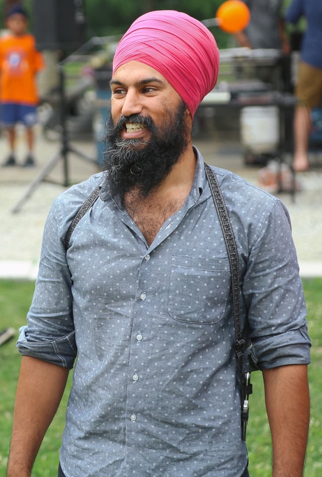 Singh at a community BBQ in 2014