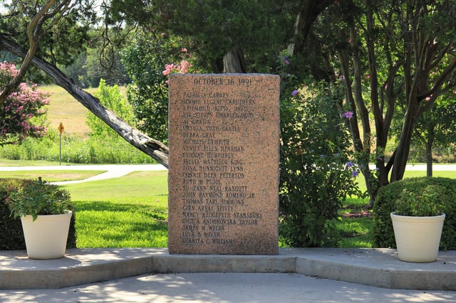 The memorial to those killed