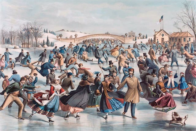 The Skating Pond in Central Park, 1862