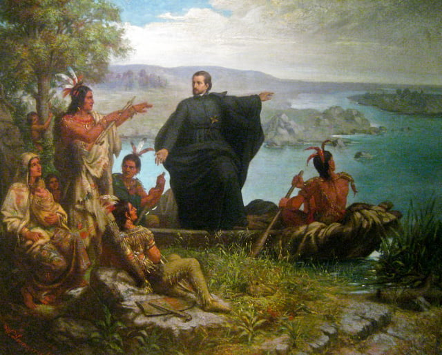Père Marquette and the Indians (1869), Wilhelm Lamprecht