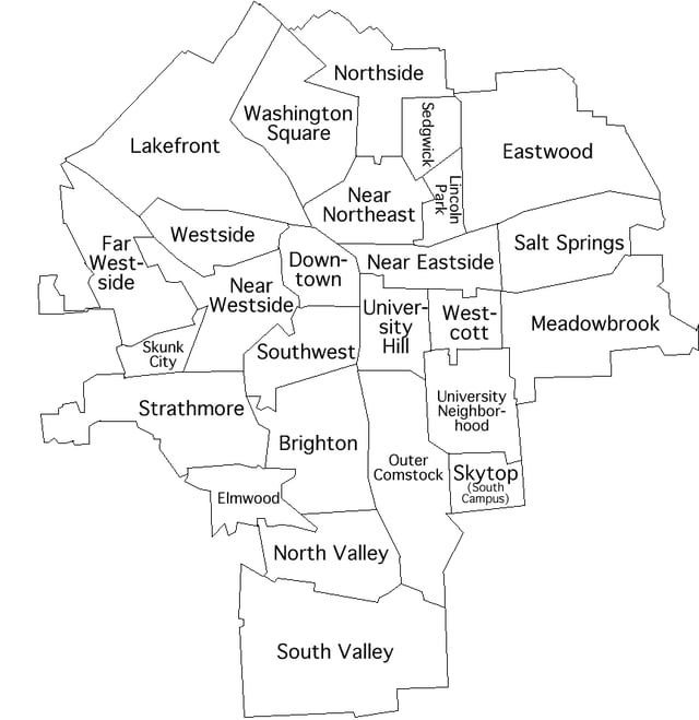 The 26 Syracuse neighborhoods