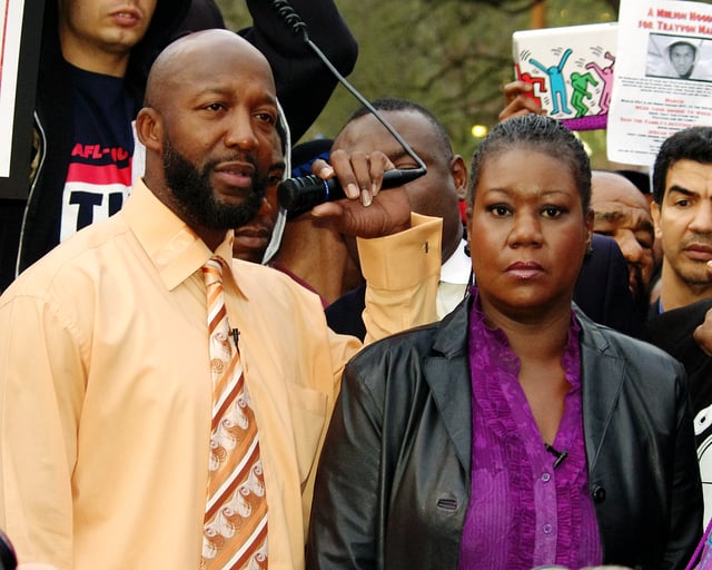 Tracy Martin and Sybrina Fulton at an event in 2012