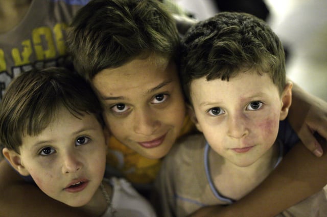 Syrian children in Aleppo