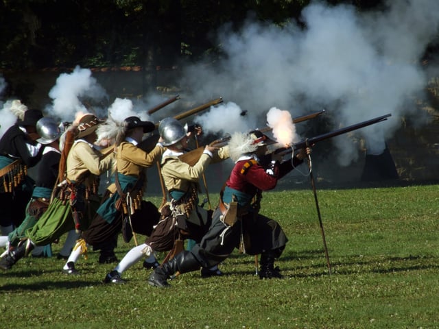 Modern re-enactment of the Battle of White Mountain