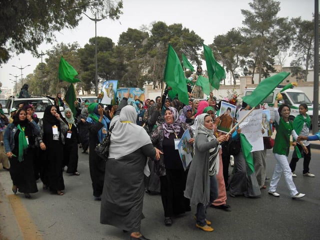 Pro-Gaddafi protests in Tripoli, May 2011