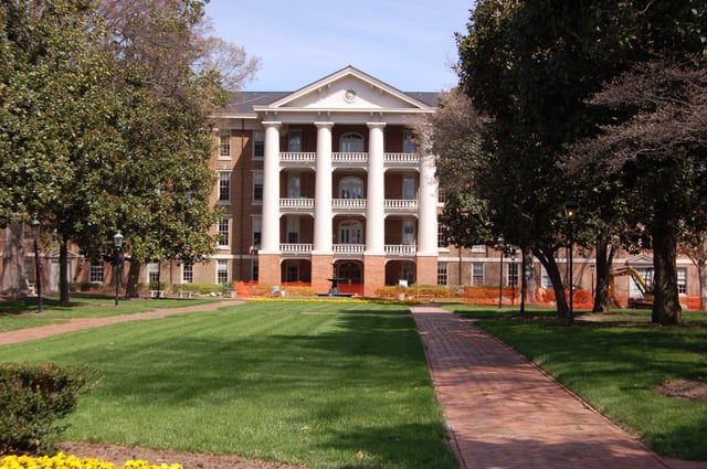 Main Building on the campus of William Peace University