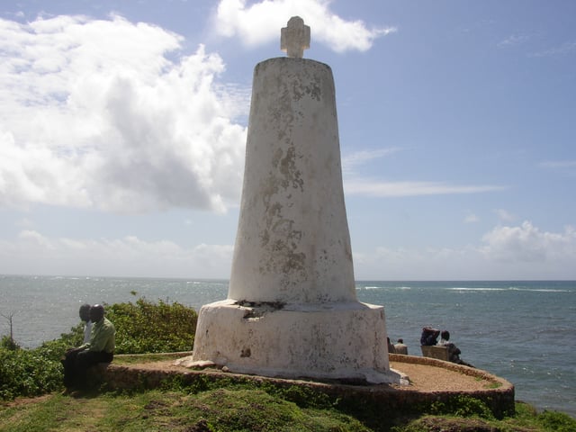 Pillar of Vasco da Gama in Malindi, in modern-day Kenya, erected on the return journey