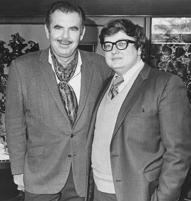 Roger Ebert (right) with Russ Meyer in 1970