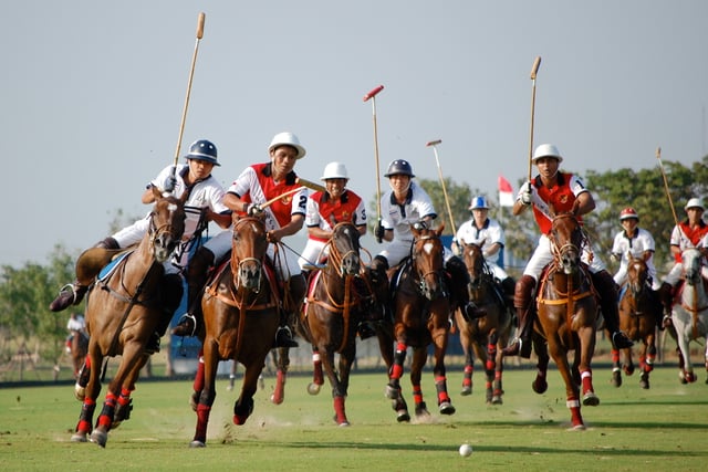 Indonesia plays against Thailand in SEA Games Polo 2007
