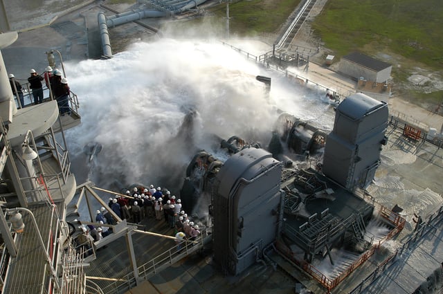 A test of the sound suppression system test in 2004.