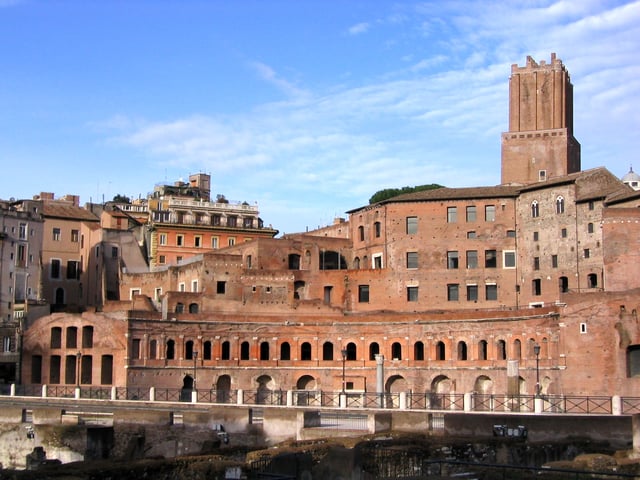 Marketplace at Trajan's Forum, the earliest known example of permanent retail shopfronts