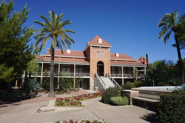 The "Old Main", also known as the "University of Arizona School of Agriculture". It was added to the National Register of Historic Places in 1972, ref. : #72000199.