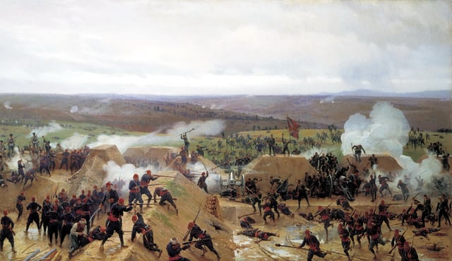 Capturing of the Ottoman Turkish redoubt during the Siege of Plevna (1877)