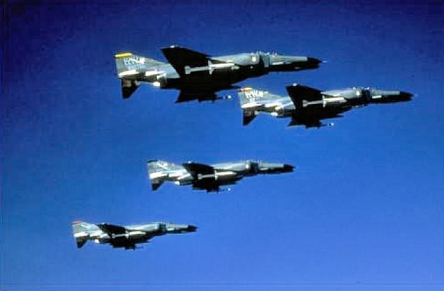 F-4G Phantom II formation from the 561st Tactical Fighter Squadron, 1982