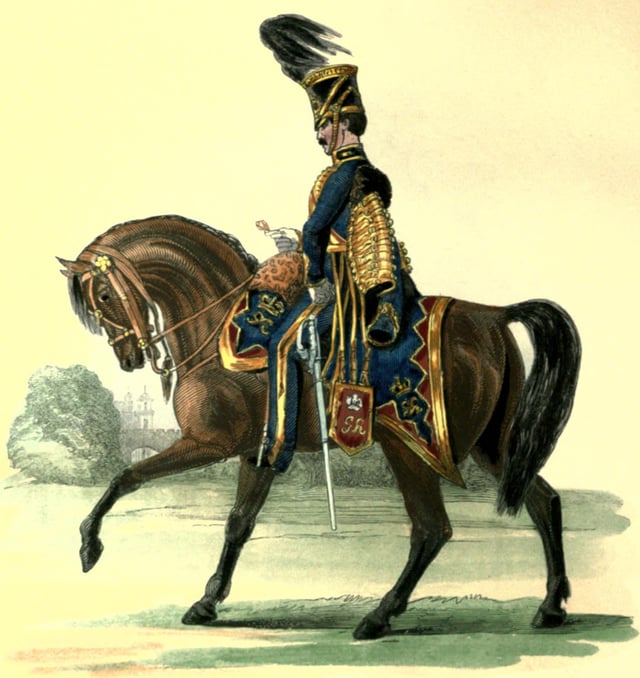Uniform of the 7th Hussars, c. 1840