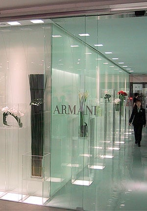The Armani/Fiori boutique at the Chater House in Hong Kong.