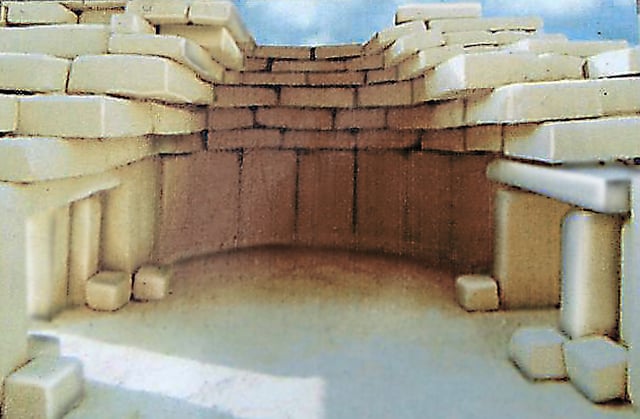 Reconstruction of the temple roof