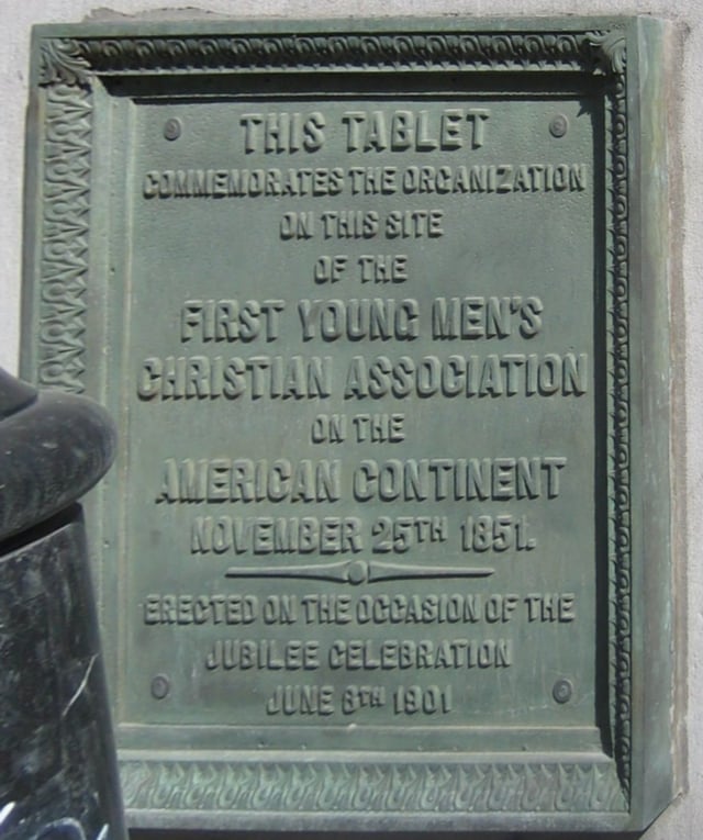 Tablet on the YMCA in Montreal