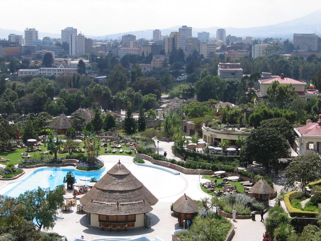 Addis Ababa, capital of Ethiopia since 1886.