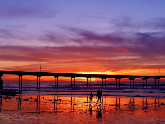 Ocean Beach Sunset in San Diego.