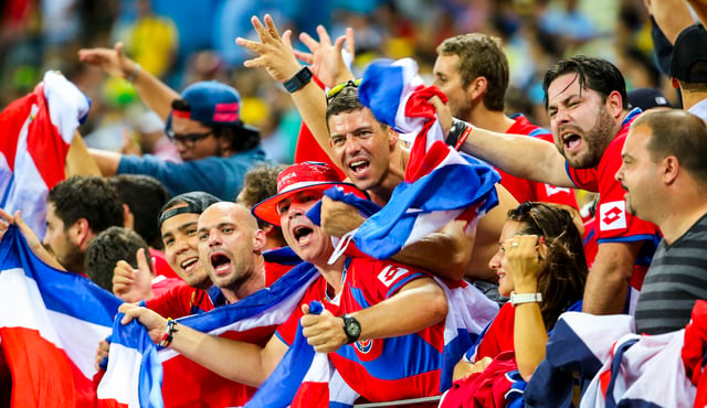 Costa Rica supporters at the 2014 FIFA World Cup in Brazil