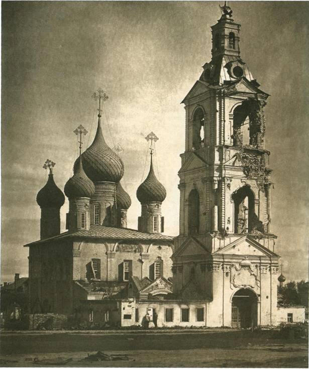 Yaroslavl's Ascension Church, which was badly damaged during the Yaroslavl uprising
