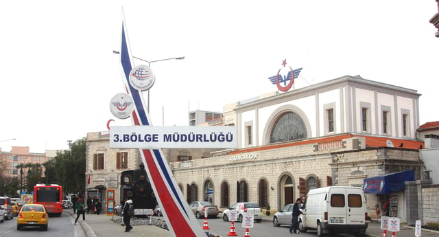 Alsancak Railway Station in İzmir was opened in 1858 as the terminus of the İzmir–Aydın line, the oldest railway line in Turkey and the second-oldest railway line in the Ottoman Empire after the Cairo–Alexandria line (1856) in the Ottoman Eyalet of Egypt.