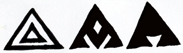 Amulet Kilim motif (3 examples)