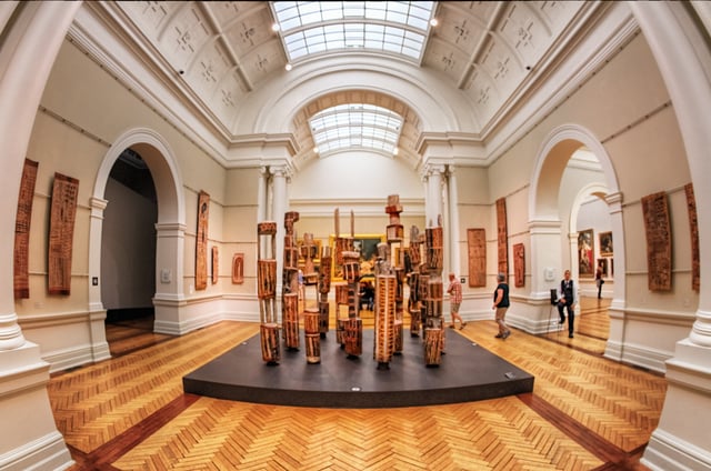 Indigenous art display at the Art Gallery of New South Wales