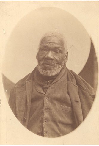 The only known photograph of a Black Refugee, c. 1890. During the war, a number of African Americans slaves escaped aboard British ships, settling in Canada or Trinidad.