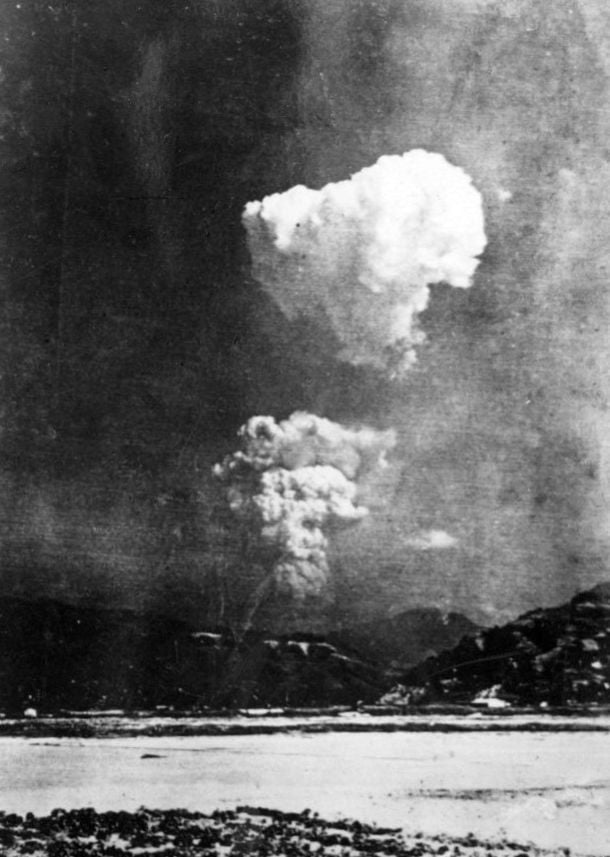 The Hiroshima atom bomb cloud 2–5 minutes after detonation