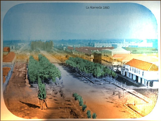 La Alameda, Santiago in 1860