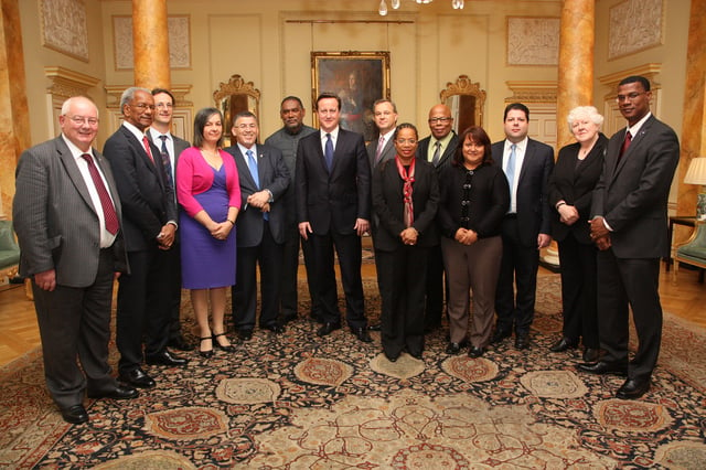 Leaders of the Overseas Territories with former Prime Minister David Cameron in 2012.