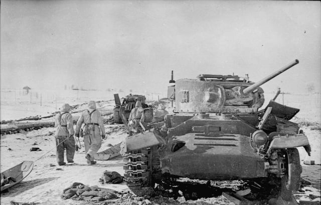 British Mk III 'Valentine' destroyed in the Soviet Union, January 1944