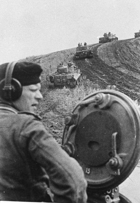 German Tiger I tanks near Belgorod, August 1943