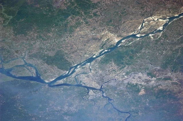 View of Dhaka from the International Space Station