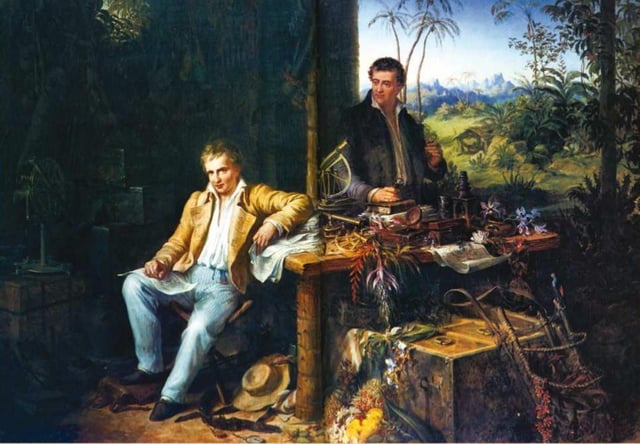 Humboldt and Bonpland in the Amazon rainforest