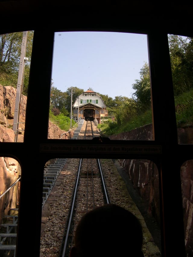 Terminus of the funicular at Königstuhl