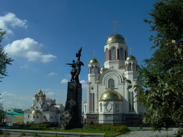 Yekaterinburg's "Church on the Blood", built on the spot where the Ipatiev House once stood