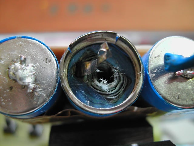 NiMH cell that popped its cap due to failed safety valve