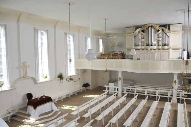 A Moravian church in Neudietendorf in Thuringia in Germany