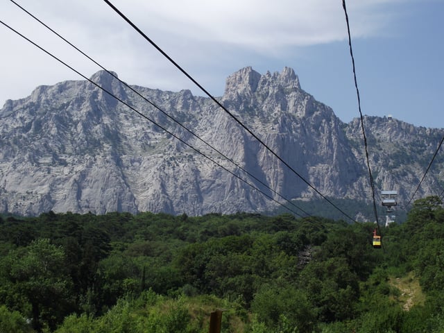 The cableway in Yalta