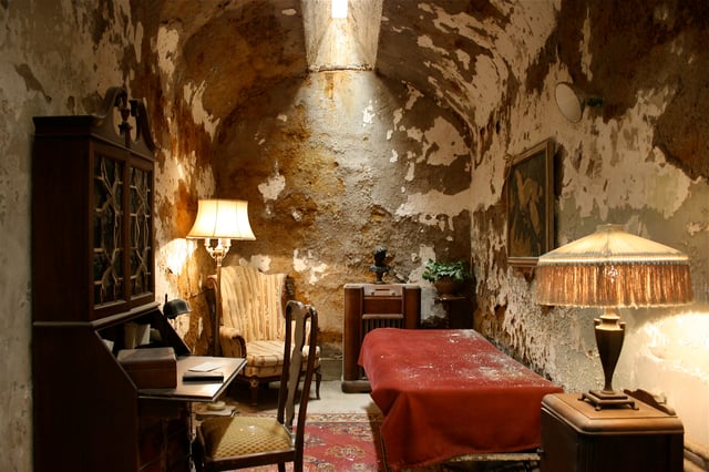 Capone's cell at the now closed Eastern State Penitentiary in Philadelphia, where he spent about nine months starting in May 1929